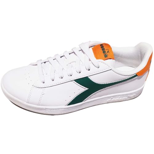 Diadora Torneo, Scarpe Da Ginnastica Unisex-Adulto, White/Persimmon Orange, 38 Eu