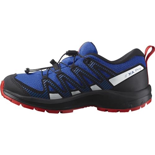 Salomon Xa Pro V8 Climasalomon Waterproof Scarpe Da Outdoor Da Bambini, Calzata Precisa, Grip Su Tutti I Terreni, Look Sportivo, Lapis Blue, 37