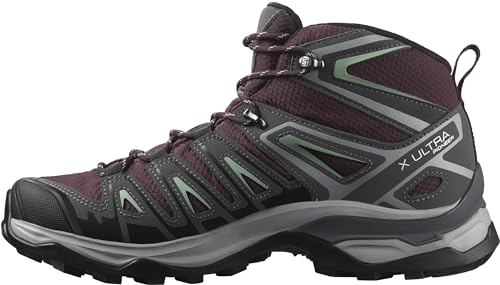 Salomon X Ultra Pioneer Mid Gore-Tex, Scarpe Da Escursionismo Donna, Winetasting Magnet Granite Green, 36 2/3 Eu