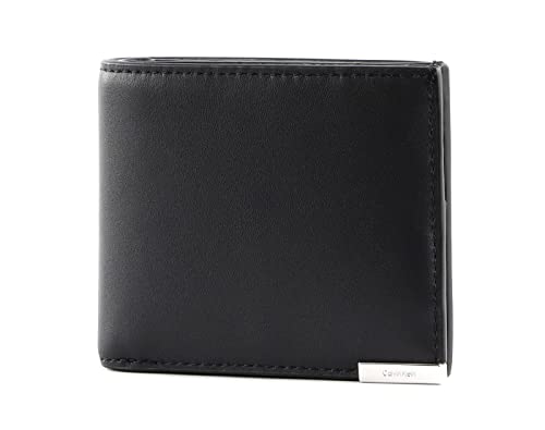 Calvin Klein Modern Plaque Bifold 5Cc W/Coin K50K509976, Portafogli Uomo, Nero (Ck Black), Os