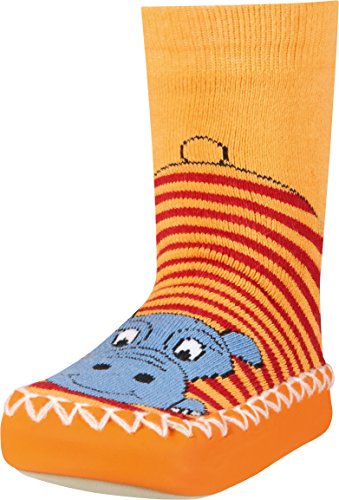 Playshoes Pantofole Da Cottage Unisex - Bambini E Ragazzi, Rosso (Ippopotamo Rosso), 27/30 Eu