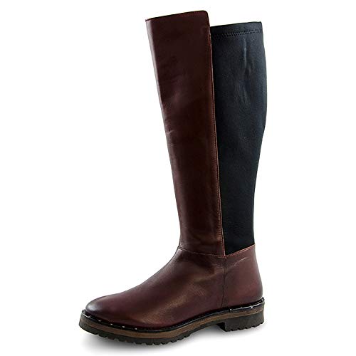 Marc Shoes Macarena, Stivali Alti Donna, Red Cow Crust Stretch Bordo Nero 00895, 42 Eu