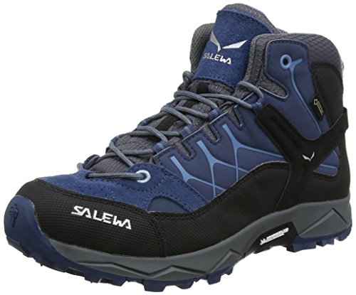Salewa Jr Alp Trainer Mid Gore-Tex, Scarponi Da Trekking E Da Escursionismo Unisex Bambini, Blu (Dark Denim/Charcoal), 31 Eu
