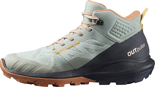 Salomon Outpulse Mid Gtx W, Scarpe Da Trekking Donna, Ferro Battuto Ebano Blazing Arancione, 36 Eu