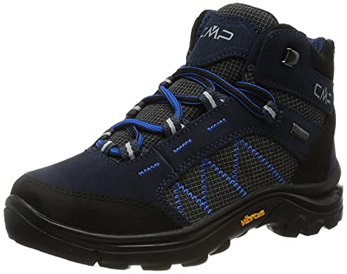 Cmp Kids Thiamat Mid 2.0 Trekking Shoe Wp, Scarpe Da Trekking Unisex - Bambini E Ragazzi, Black Blue, 37 Eu