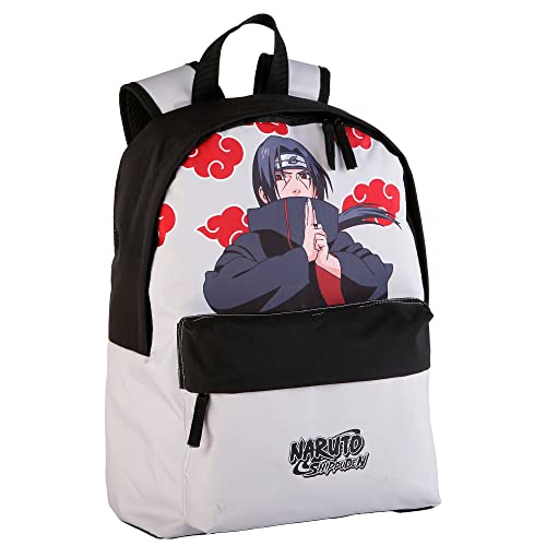 Naruto Zaino Scuola Americana Itachi-Scomparto Principale E Tasca Frontale, Unisex-Bambini E Ragazzi, Multicolore, L