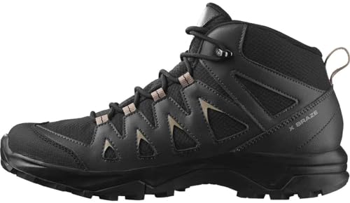 Salomon X Braze Mid Gore-Tex, Scarpe Da Arrampicata Alta Uomo, Nero (Black Phantom Vintage Khaki), 40 Eu