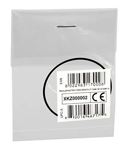 Cressi Traveller Battery Oring Renata 371 Diam. 36.0 X Diam.1.0, Guarnizione Fondello O-Ring Unisex Adulto, Nero, Ø36.0 X Ø1.0