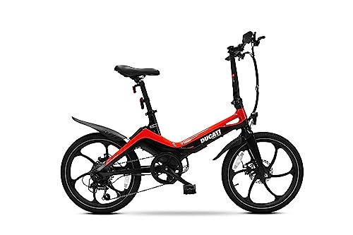 Ducati Mg20, Bicicletta Elettrica Da Città Unisex Adulto, Rosso, Taglia Unica