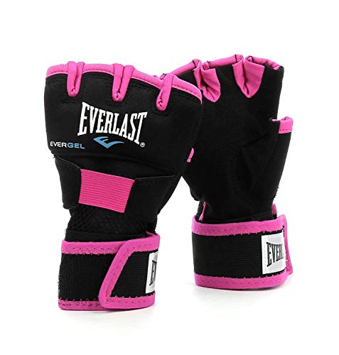 Everlast Evergel Handwraps, Box Equipment Unisex Adulto, Nero/Rosa, S/M