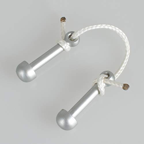 Seac Coppia Di Inserti Per Elastici Da Arbalete Con Occhielli Per Ogiva In Corda Dyneema, Grigio, Standard
