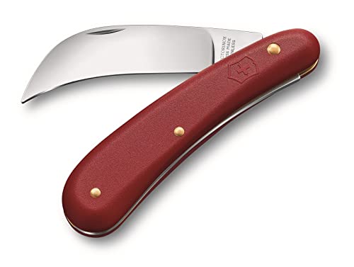 Victorinox V-1.93 01 Hakenmesser M, Gartenmesser, Gebogene Klinge, 68Mm, Rosso