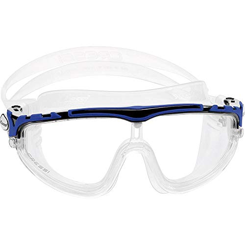 Cressi Skylight Swim Goggles, Occhialini Premium Per Nuoto Piscina Triathlon E Sport Acquatici Unisex Adulto, Trasparente/Nero/Blu, Taglia Unica