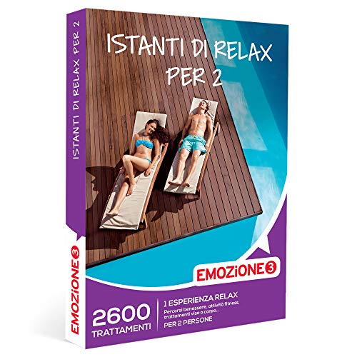 Emozione3 - Cofanetto Regalo Istanti Di Relax Per 2 - Idea Regalo Originale - Esperienza Relax A Scelta Tra Percorsi Benessere, Fitness O Trattamenti