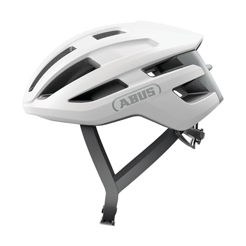 Abus, Casco Per Bici Da Corsa Abus Powerdome, Casco Da Bici Leggero Con Sistema Di Ventilazione Intelligente E Profilo Aerodinamico, Made In Italy, Pe