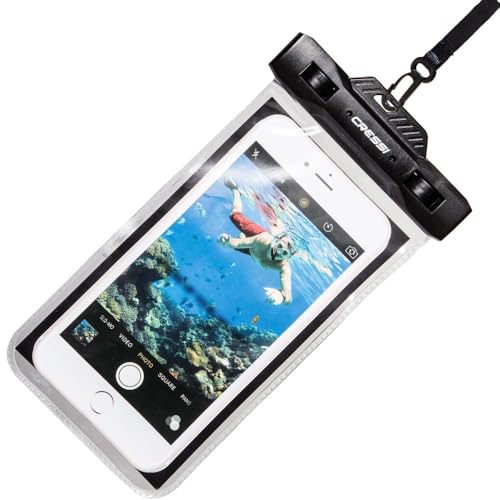 Cressi Xdf310050 Mobile Phone Waterproof Bag Custodia Protettiva E Impermeabile Per Cellulari/Smartphone, Trasparente/Nero