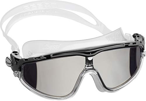 Cressi Skylight Swim Goggles, Occhialini Premium Per Nuoto, Piscina, Triathlon E Sport Acquatici Unisex Adulto, Trasparente/Nero/Lenti Grigio Specchio
