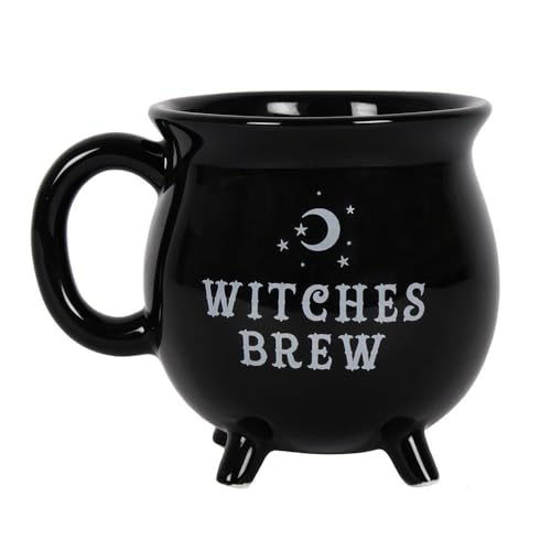 Something Different Grès Porcellanato Witches Brew - Tazza Da Caffè, Colore: Nero, 0.4 Litri