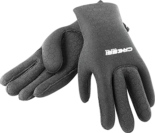 Cressi High Stretch Gloves, Guanti In Neoprene Elastico 3.5 Mm Per Apnea E Immersioni, Unisex Adulto, Nero/Rosso, M