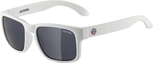Alpina Unisex - Bambini, Occhiali Da Sole Mitzo, Fcb Bianco Opaco, 8-10