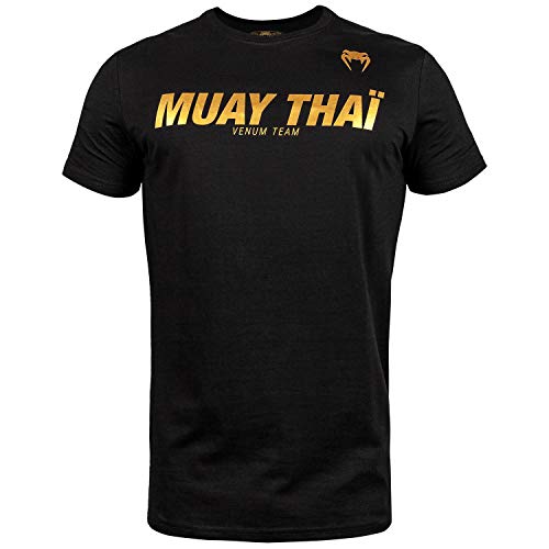 Venum Muay Thai Vt, Maglietta Uomo, Nero/Oro, S