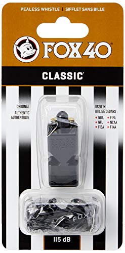 Fox 40 Clipper Lanyard - Cordino Da Collo Arbitro Basket - Colore Nero