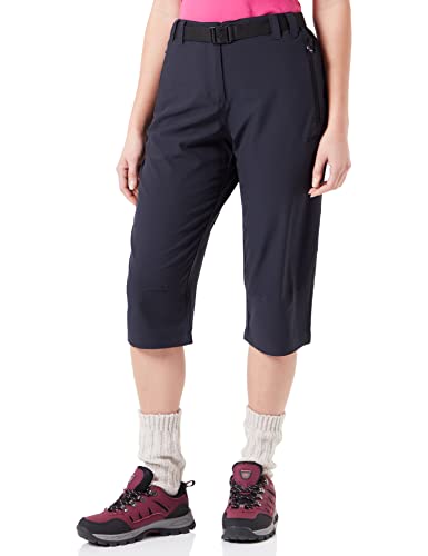 Cmp - Pantaloni Capri Elasticizzati Da Donna, Antracite, 46