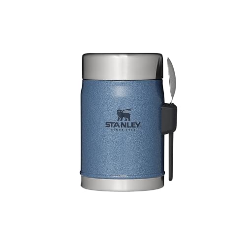 Stanley Classic Legendary Food Jar 0.4L Con Cucchiaio-Forchetta - Contenitore Termico Per Alimenti Caldi - Thermos Mantiene Caldo O Freddo Per 7 Ore -