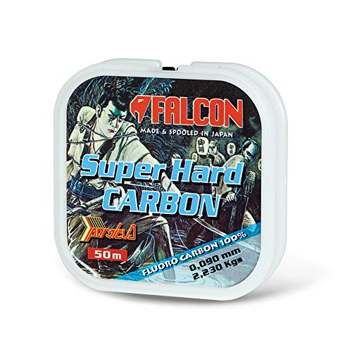 Falcon Super Hard, Nylon Persicus S.Hard Carbon, 50 Mt Filo Da Pesca, Trasparente, 0,218 Mm X