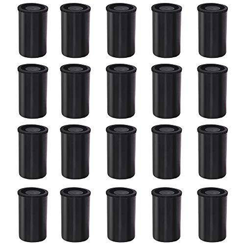 Sunfua 20 Pezzi Film Canister Per Archiviare Film E Negativi Canister Del Film Con Coperchi Per Geocaching E Per Conservare Piccoli Oggetti(Nero)