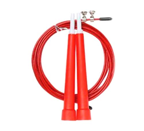 Fssjr17R Speed Steel Jump Rope Rossa Corda Per Saltare Regolabile In Acciaio | Crossfit Fitness Boxe Pugilato | Rotazione 360°