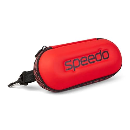 Speedo Custodia Protettiva Per Occhialini Da Nuoto, Unisex, Colore Rosso, Taglia Unica
