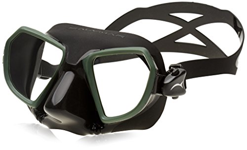 Salvimar Noah, Maschera Subacquea Unisex Adulto, Nero/Verde, Taglia Unica