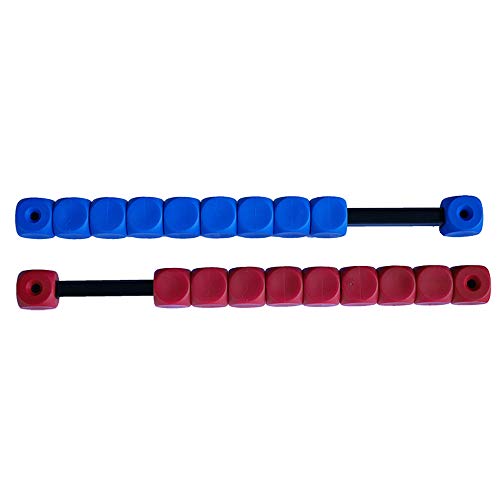Calcio Balilla Coppia Di Segnapunti A Dieci (10) Cubetti Colori Rosso E Blu, Da Installare Sugli Opposti Lati Corti Del Campo (Lato Portiere)
