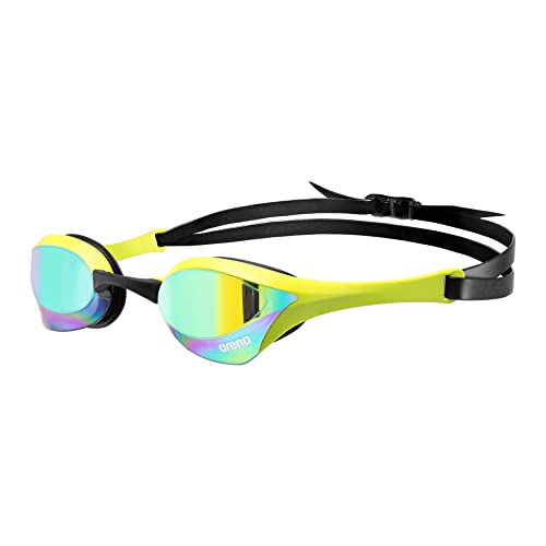 Arena Cobra Ultra Swipe Mirror - Emerald Cyber Lime - Lunettes Natation Bleu Verres Argent, 002507-110-Ns