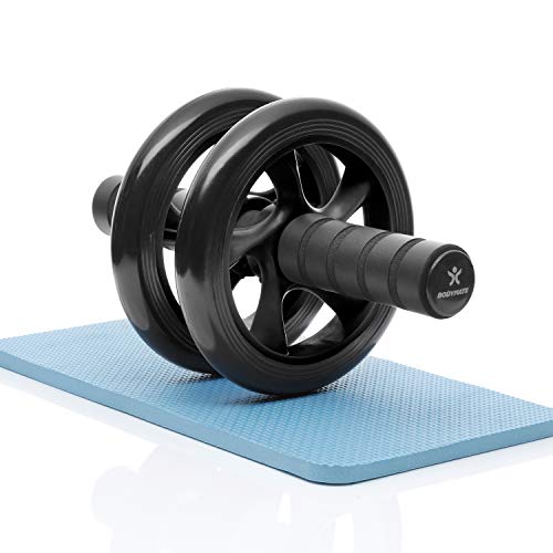 Bodymate Ab Roller Classic, Attrezzo Per Allenamento Addominali Incl. Tappetino Per Ginocchia, Per Core Training, Allenamento In Casa, 28 X 16 Cm (L X