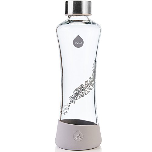 Equa - Bottiglia In Vetro, Piuma, 550 Ml