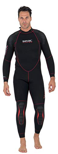 Seac Alfa 5.0 Muta Da Sub Da 5 Mm Per Immersione Subacquea Uomo, Nero, Xl