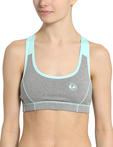 Ultrasport Fitness/Sport Bustino Da Donna, Grigio Melange/Acqua, M