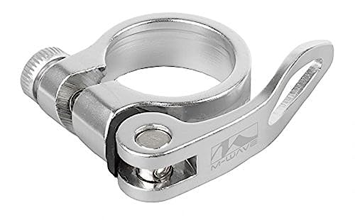 M-Wave Clampy Morsetto Del Sedile Qr Di Serraggio Unisex-Adulto, Argento Anodizzato