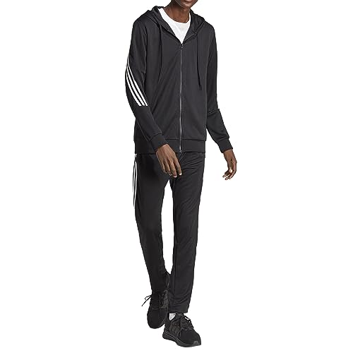 Adidas 3-Stripes Tracksuit Giacca, Black / White, M Uomo