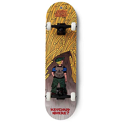 Skateboard Completo Professionale, Principianti, Bambini, Adulti, Tavola In Acero 7 Strati, Cuscinetti Abec 9, Ruote 52Mm, Peso Max 90Kg, Modello Fore
