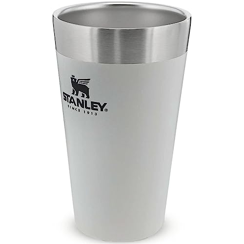 Stanley Adventure Stacking Beer Pint 0.47L Cenere - Mantiene La Birra Fresca Per 4 Ore - Pinta Di Birra In Acciaio Inossidabile - Lavabile In Lavastov