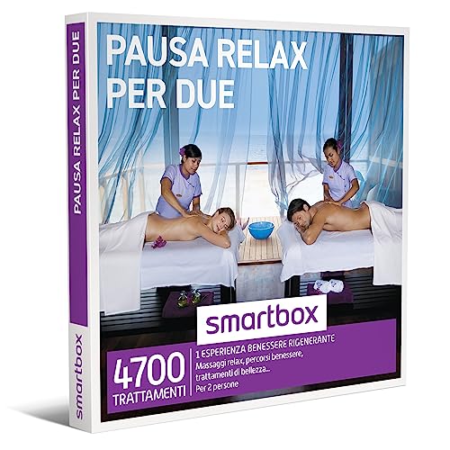 Smartbox - Cofanetto Regalo Pausa Relax Per Due - Idea Regalo Per La Coppia - Un'Esperienza Benessere Per 2 Persone