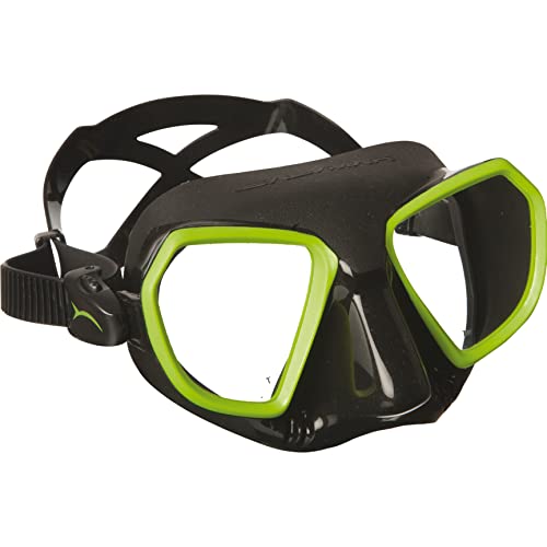 Salvimar Noah, Maschera Unisex Adulto, Nero/Acid Green, Taglia Unica