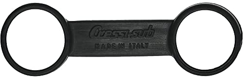 Cressi Keeper, Anello Ferma Tubo Per Snorkel Unisex Adulto, Nero/Gringo