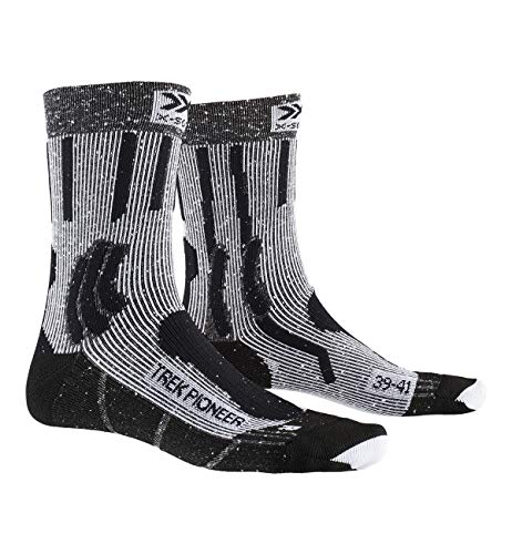 X-Socks Trek Pioneer Socks Socks, Unisex – Adulto, Opal Black/Flocculus White, 39-41