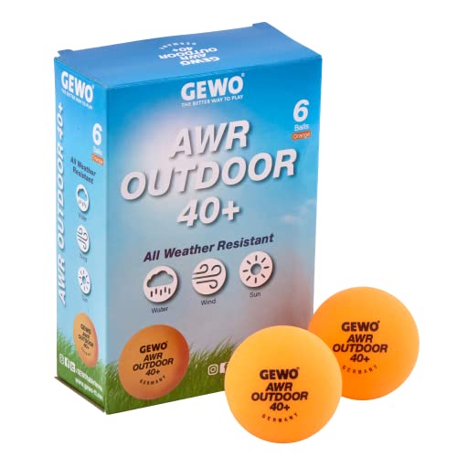 Gewo Palla Da Ping Pong Awr Outdoor 40 Unisex, Colore: Arancione
