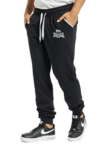 Lonsdale - Jogging Pantalone Lion Two Tones Da Uomo, Nero (Schwarz), Xxl