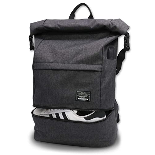 Itshiny Borsone Sportivo, Zaino Per Palestra, Zainetto Da Viaggio Unisex- Design 3 In 1 Con Scompartimento Per Le Scarpe, Resistente All’Acqua E Legge